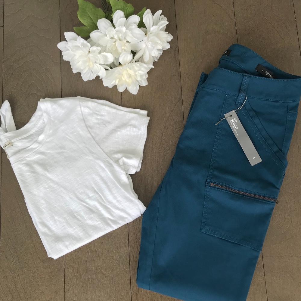 LOFT Julie Skinny Teal Women's Pants- NWT Size 0